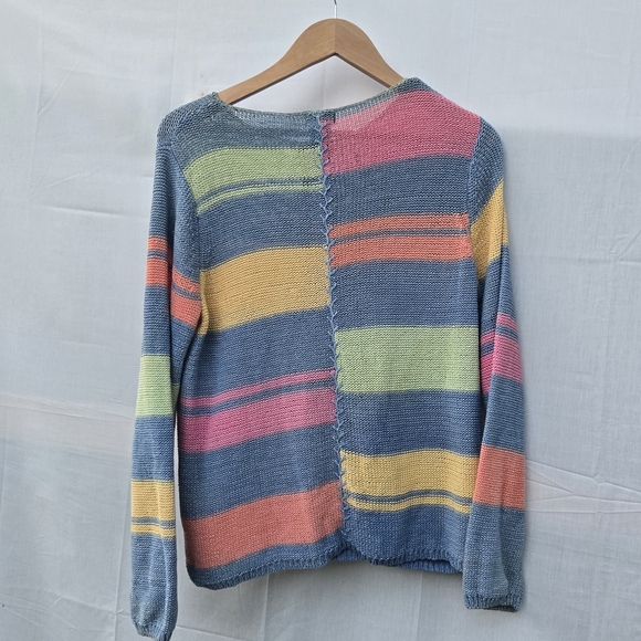 Sigrid Olsen Multicolor Striped Sweater - Picture 4 of 7